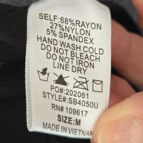 Shinestar Black Deep V-Neck Spaghetti Strap Bodysuit Size M - Picture 11 of 11